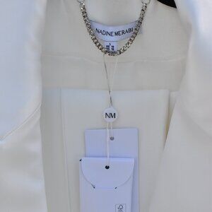 Nadine Merabi Pearl Suit – White Blazer & Trousers Set, BNWT, Size US 6
